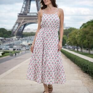 Mer St. Barth Pink Floral Tiered Maxi Dress | Medium (6/8) | NWT